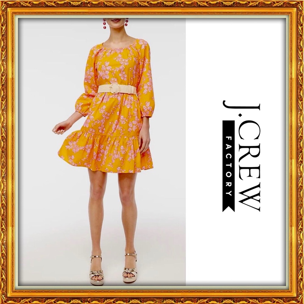 NWT | J. Crew Factory Birds of Paradise Scoop Neck Mini Dress!!!!